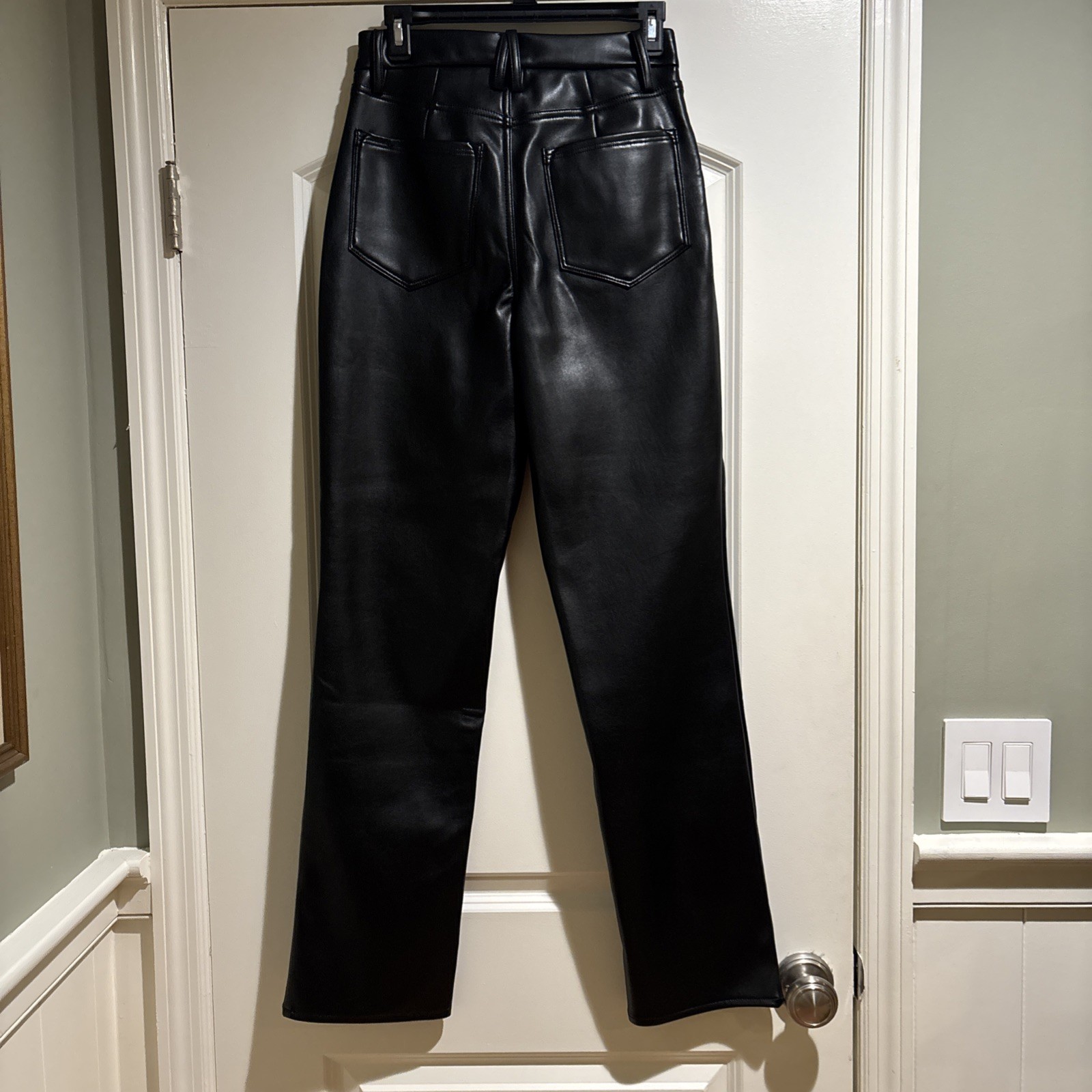 Good American “Better Than Leather” Good Boy trousers, Size 6/28