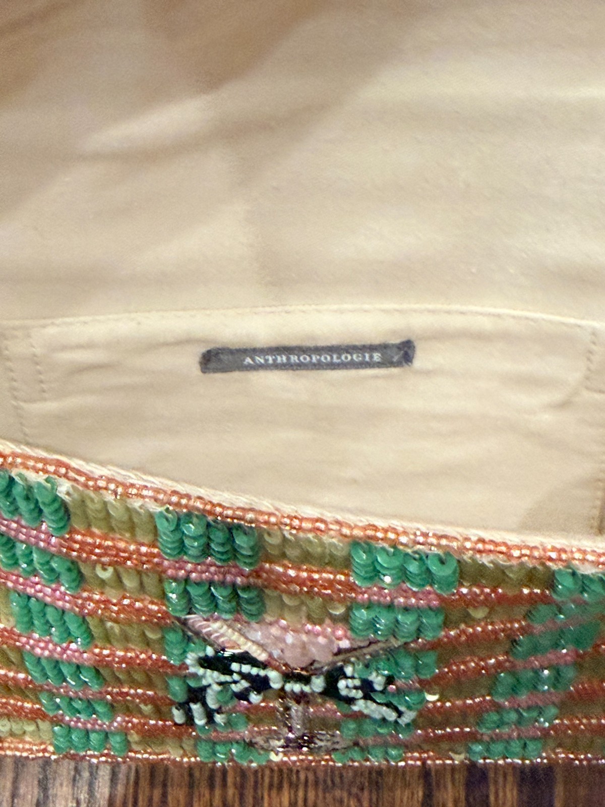 Anthropologie Fiona Beaded Bag Martini Cocktail Food Drink Edition Shoulder Bag