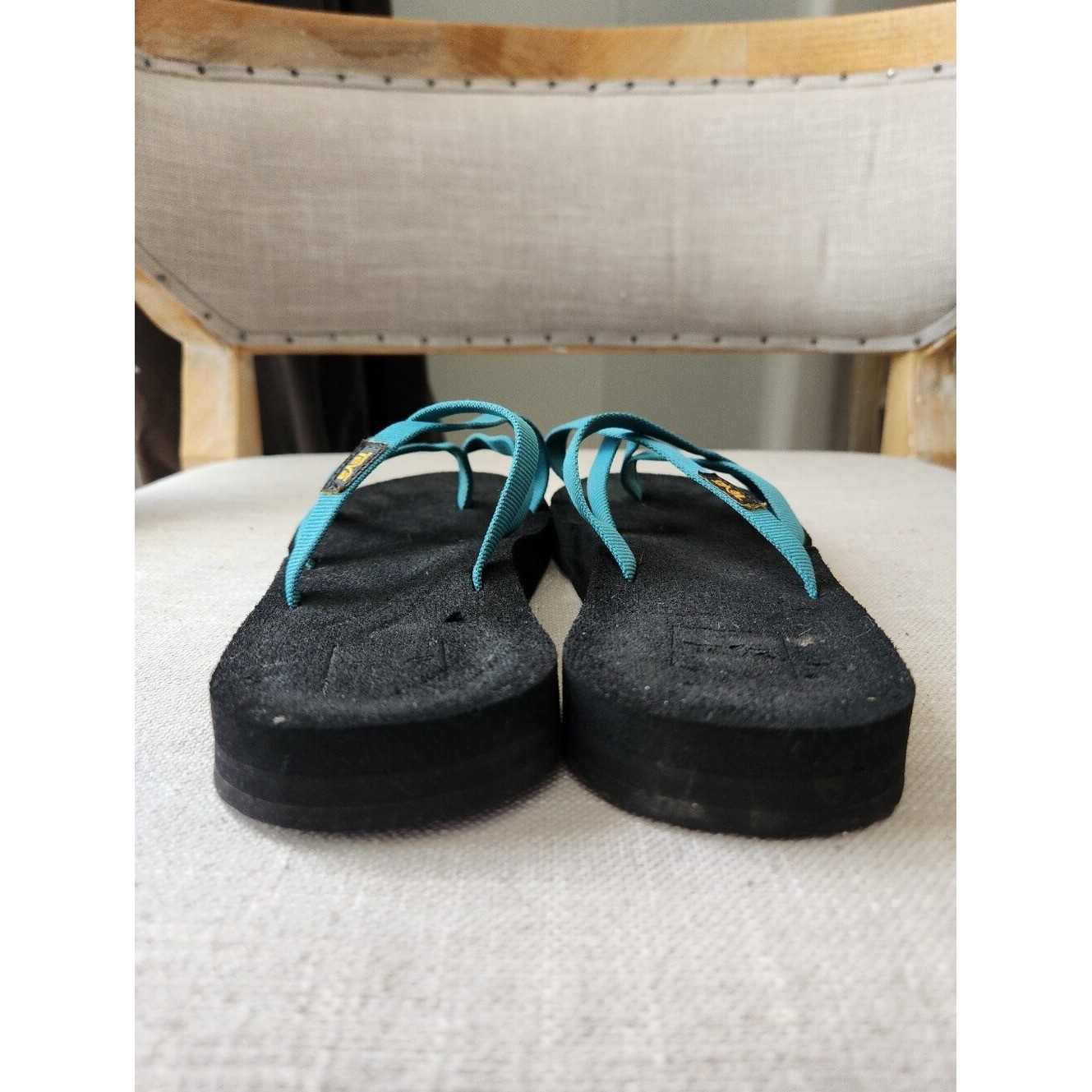 Teva Turquoise Strappy Flip Flop Sandals 7.5