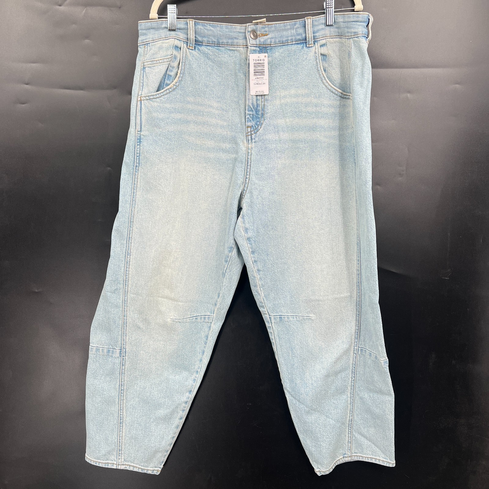 NEW Torrid Festi high rise classic barrel jean light wash boho festival funky 16
