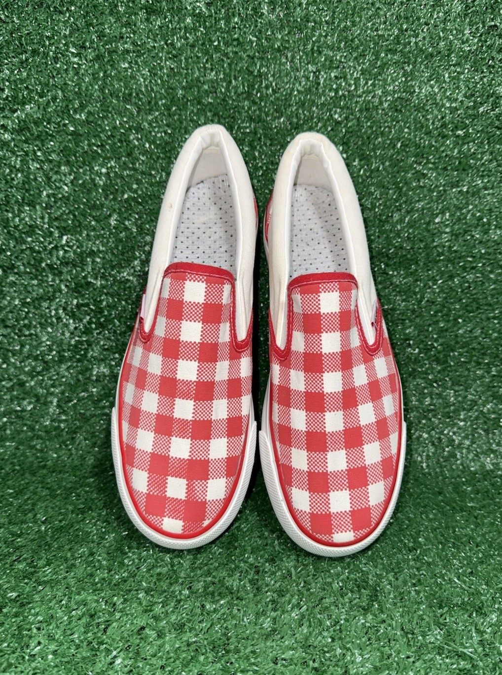 Vintage MUDD Y2K Checkerboard Low Top Slip On POPPY Vans Style Shoe Women Size 9