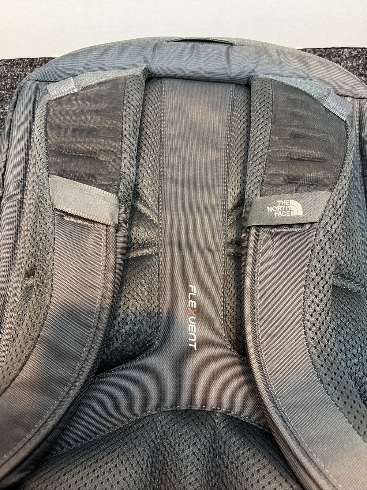 The North Face Recon Backpack School Work Hiking Padded Gray And Teal