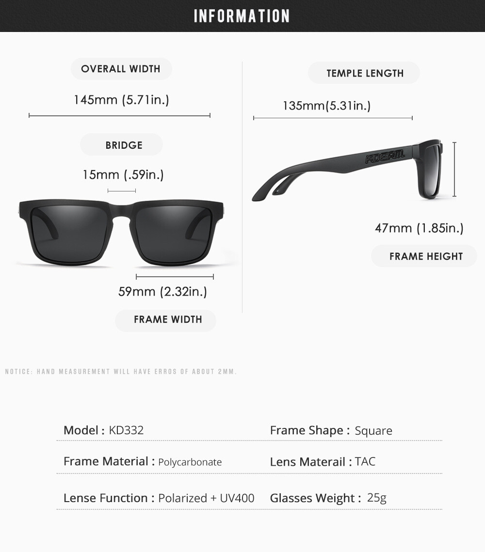 KDEAM Polarized Sunglasses Men Women Cycling Fishing Driving Sports Shades US