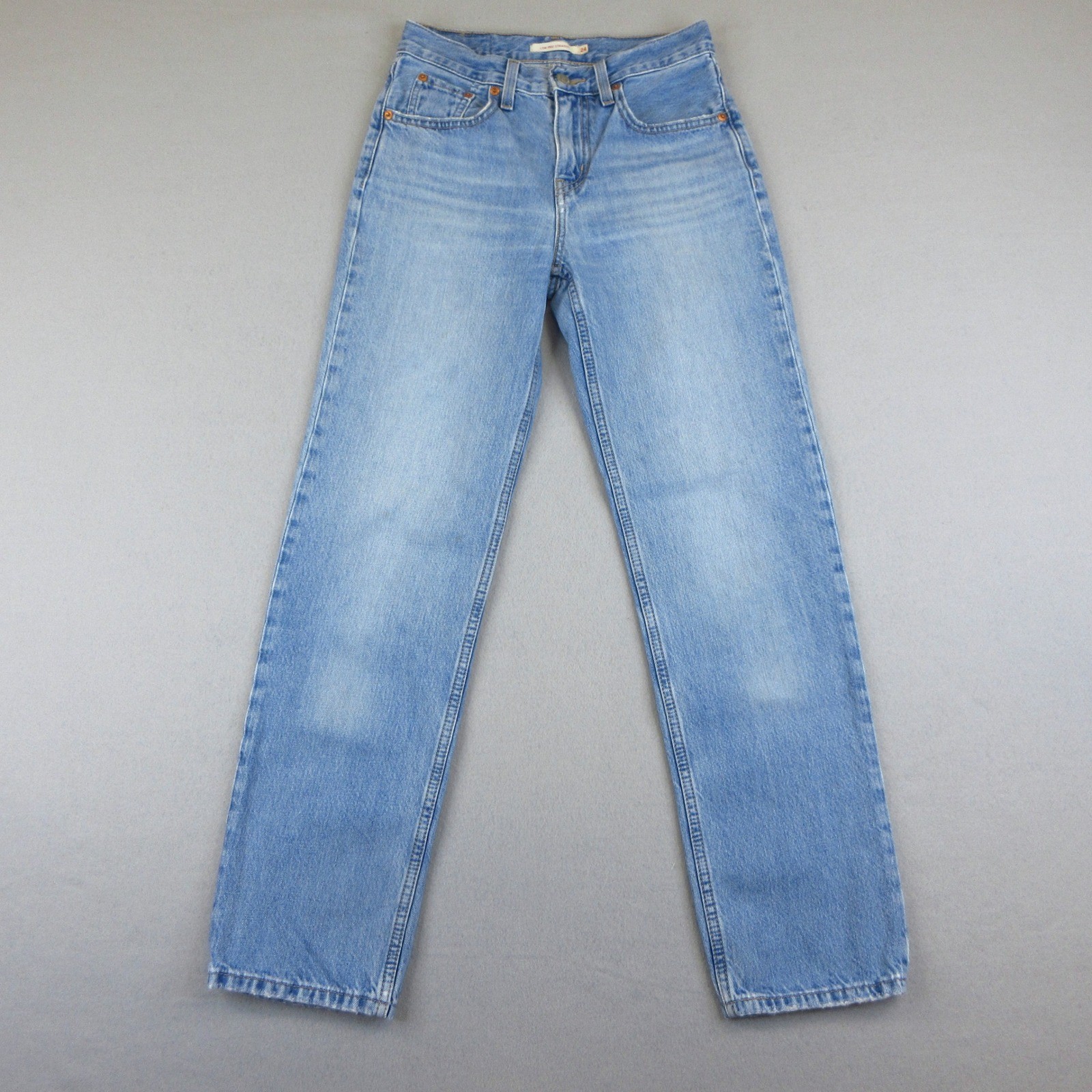 Levi’s Low Pro Straight Jeans Women W24 Light Blue Wash Denim 100% Cotton
