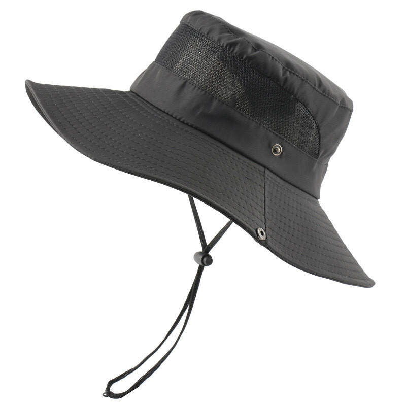 Men Wide Brim Sun Hat UV Protection Bucket Cap Hiking Camping Fishing Safari USA