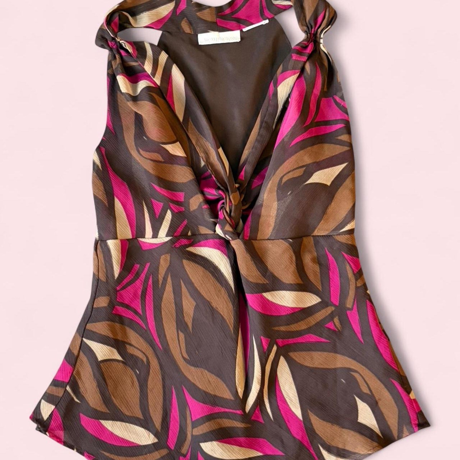 Worthington Brown & Pink Floral Top