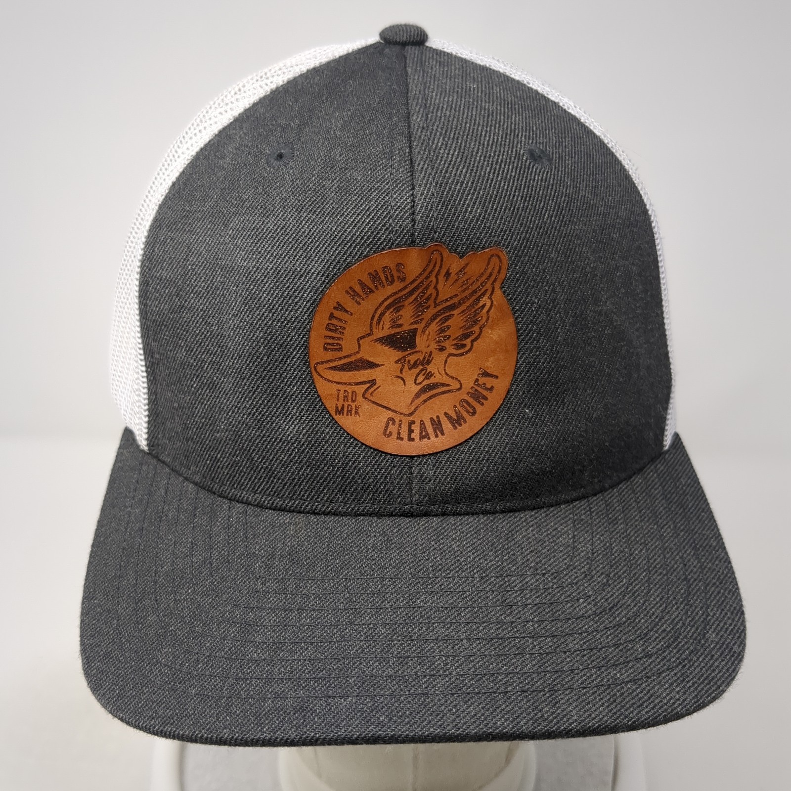 Dirty Hands Clean Money Snapback Trucker Hat Gray One Size Adjustable You Know.