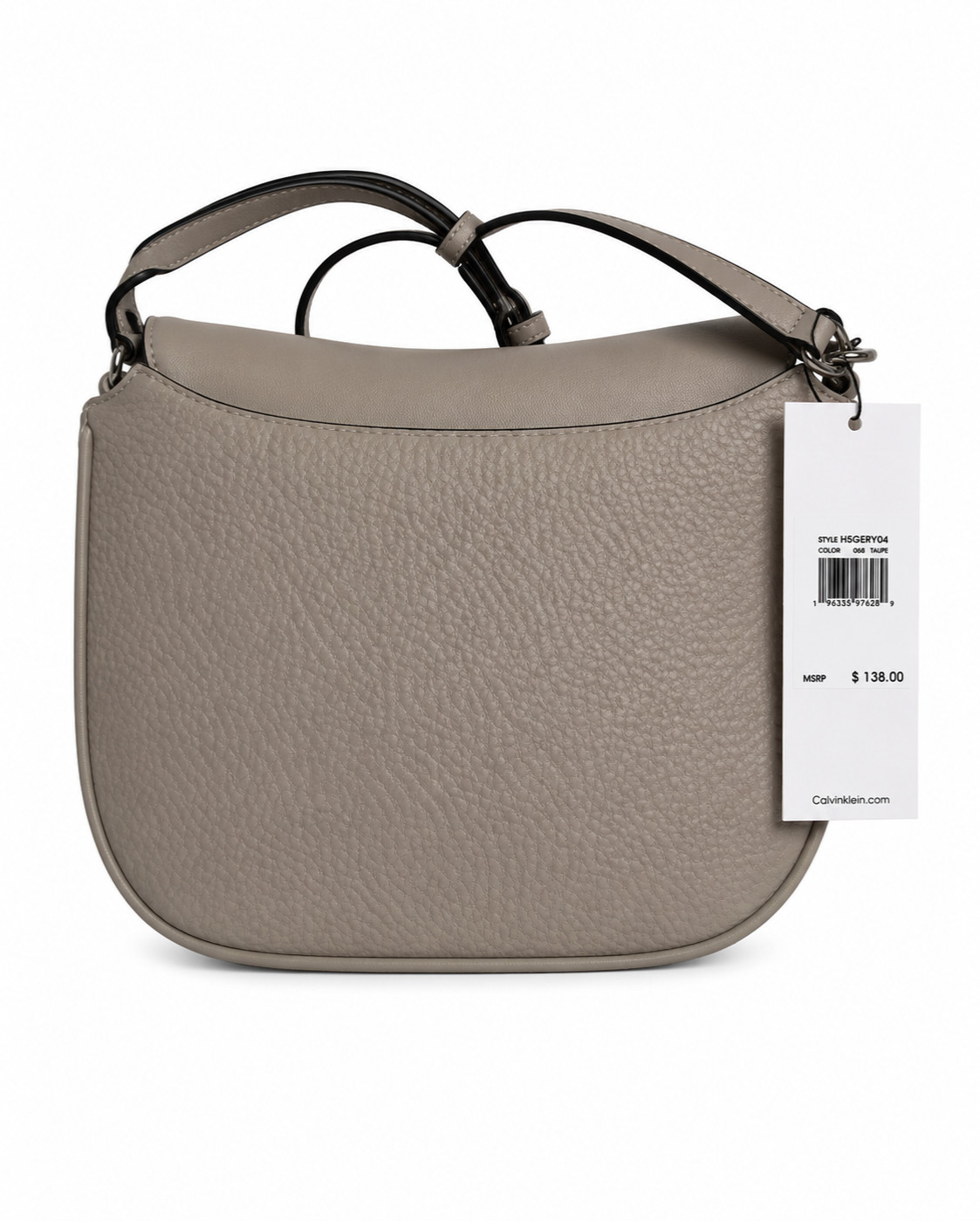 NWT Calvin Klein Leather Crossbody Bag in TAUPE color
