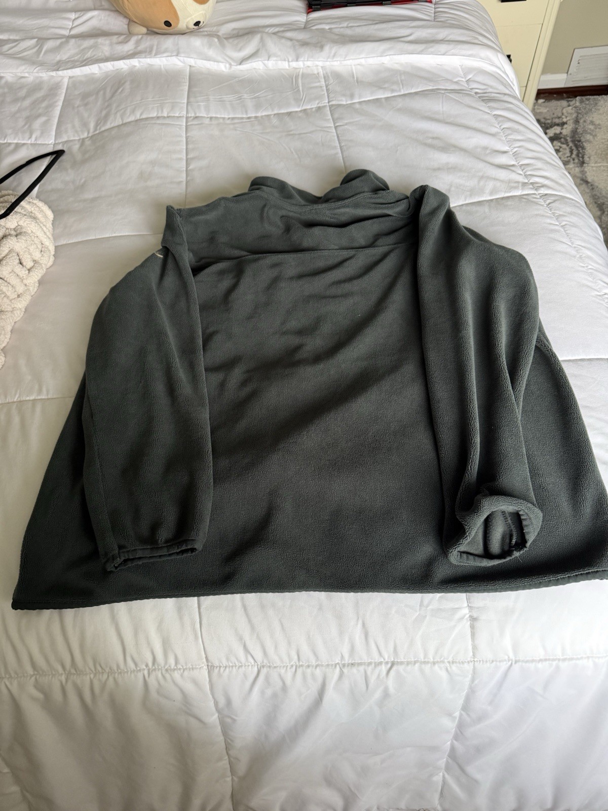 32 Degrees Heat Jacket Womens XXL Green Fleece Pullover Snap Mock Neck