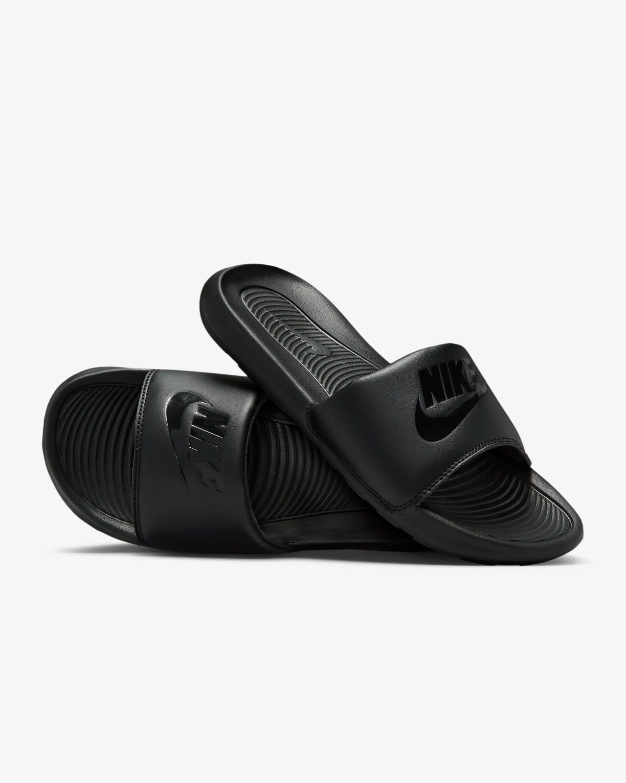 Nike Victori One Slide Black/Black Men Size’s CN9675 003 New With Box