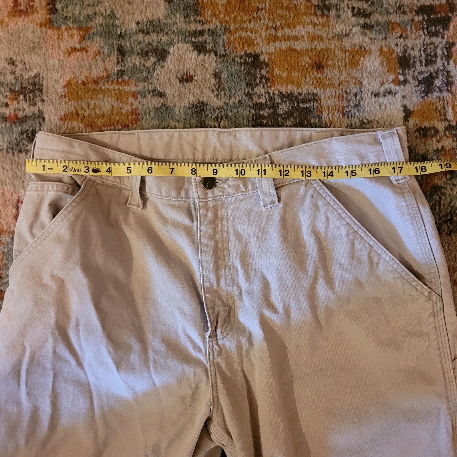 Carhartt B324 FDK Men’s Relaxed Fit Canvas Work Pants Beige Cotton 36×34