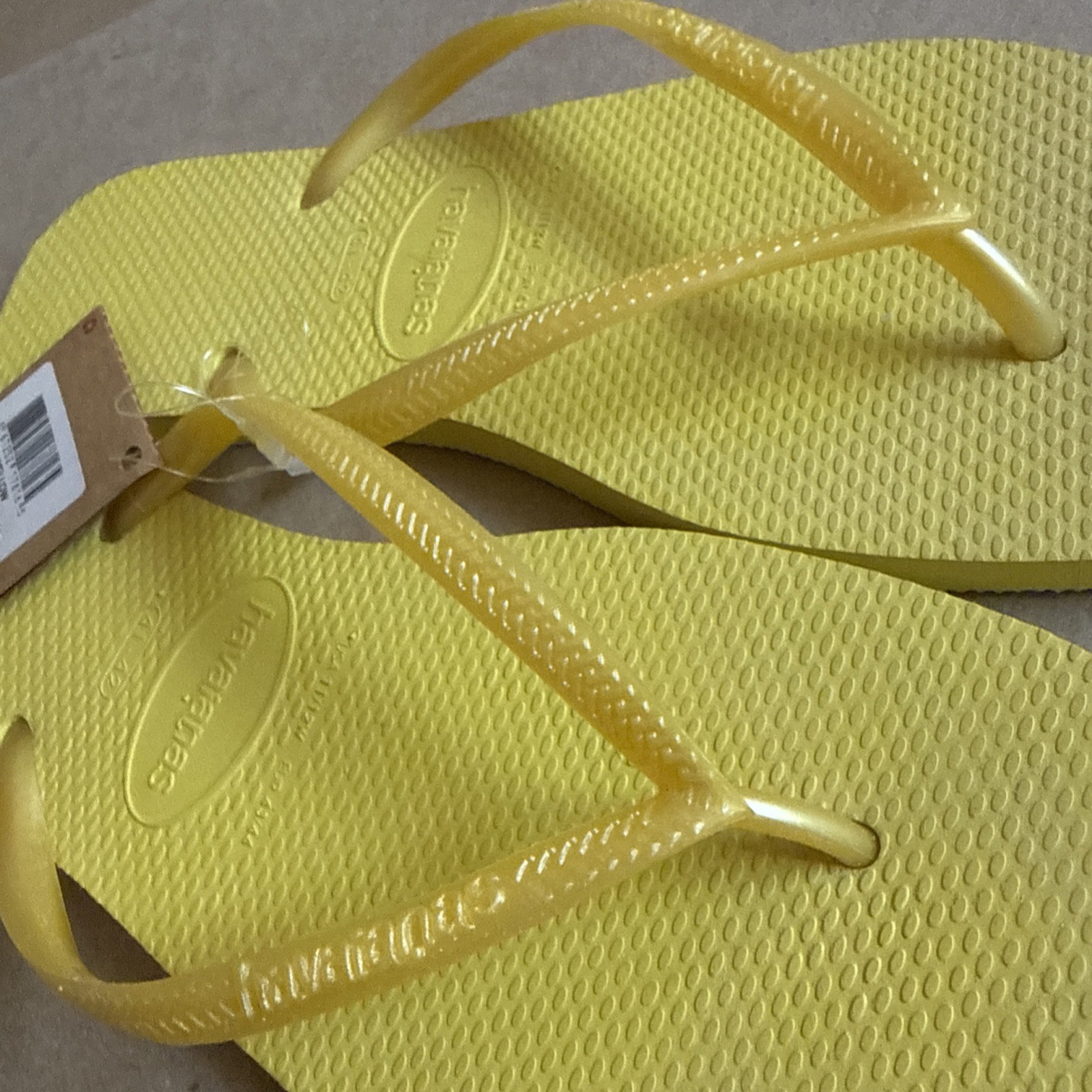 Havaianas Slim Classic Yellow Flip Flops 41/42 – New