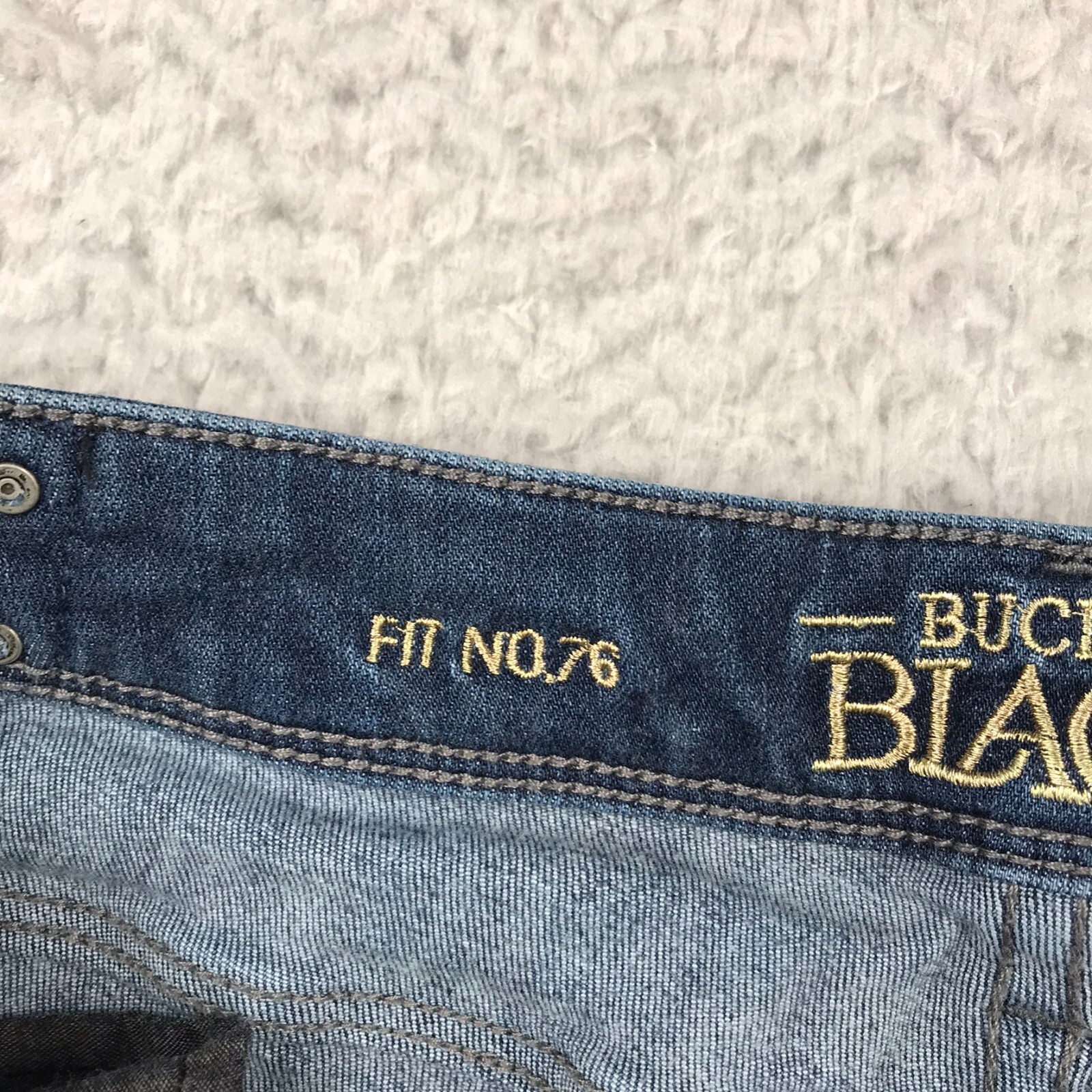 Buckle Black Jeans Mens 30 (33×31) Fit No 76 Skinny Mid Rise Stretch Denim