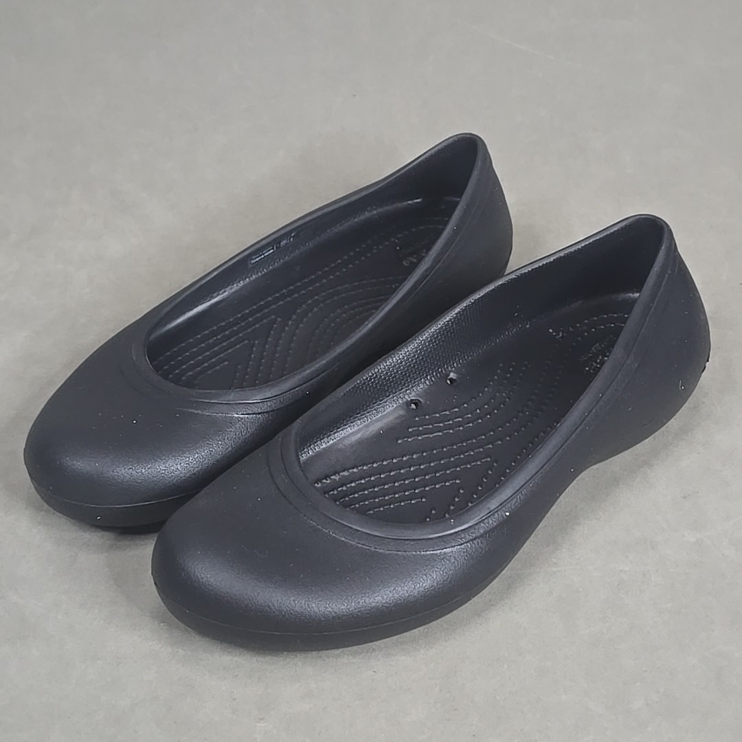 CROCS At Work Iconic Comfort Ballet Flats Black Women’s 7 Nurse 205074