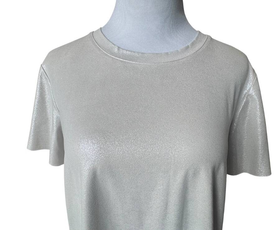 Trouvé Silver Glitter Top Women’s Size S Excellent Pre-Owned Condition
