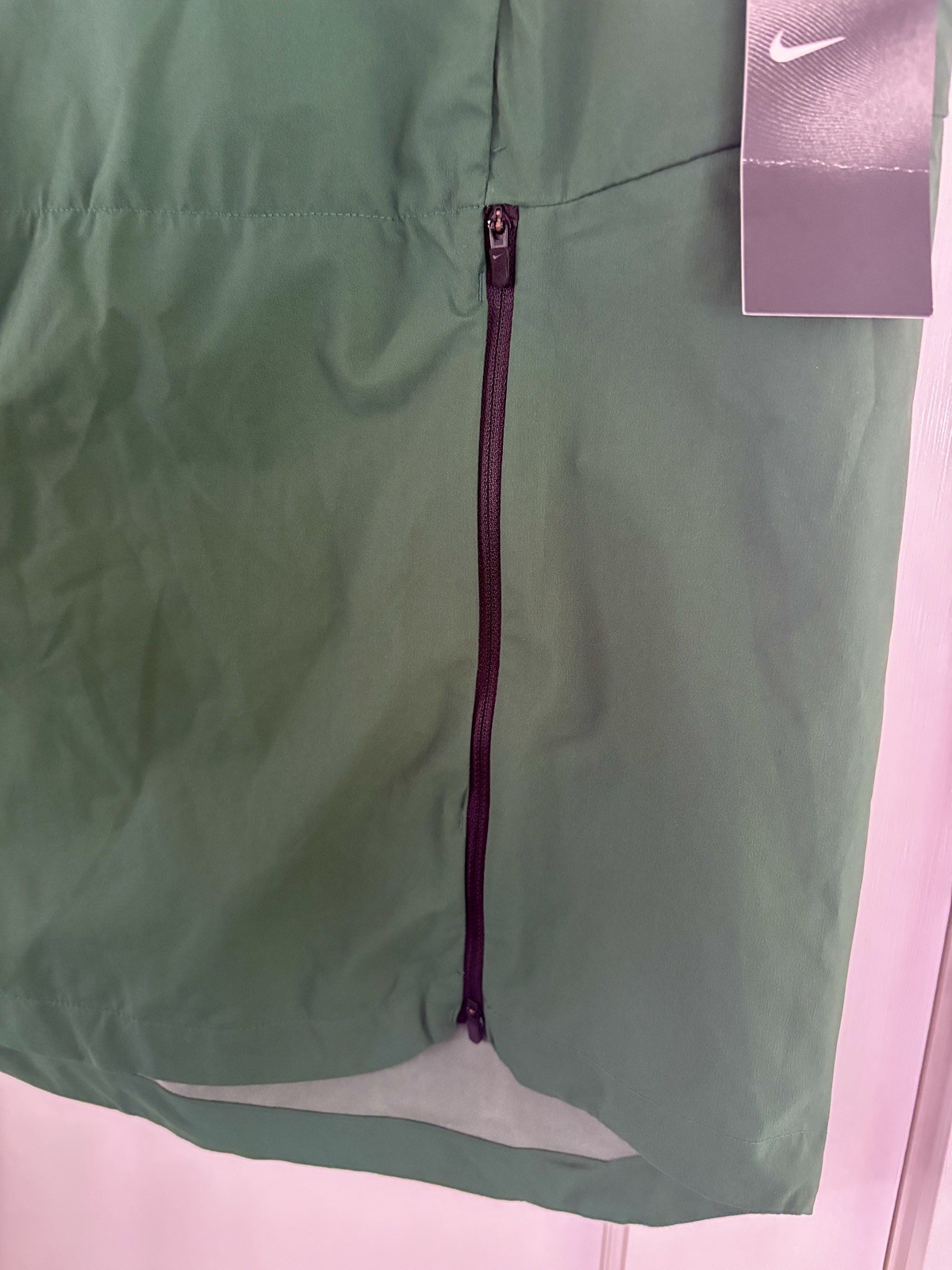Nike Vest Large Green Alpha Fly Rush Hooded Athletic Pullover Zip NWT