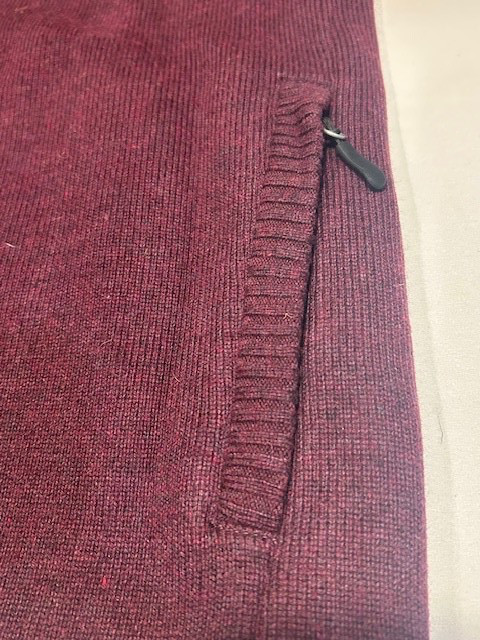 BENCH Men’s Full Zip Wool Blend Heavy Jacket Zipped Pockets Burgandy NWT Size M