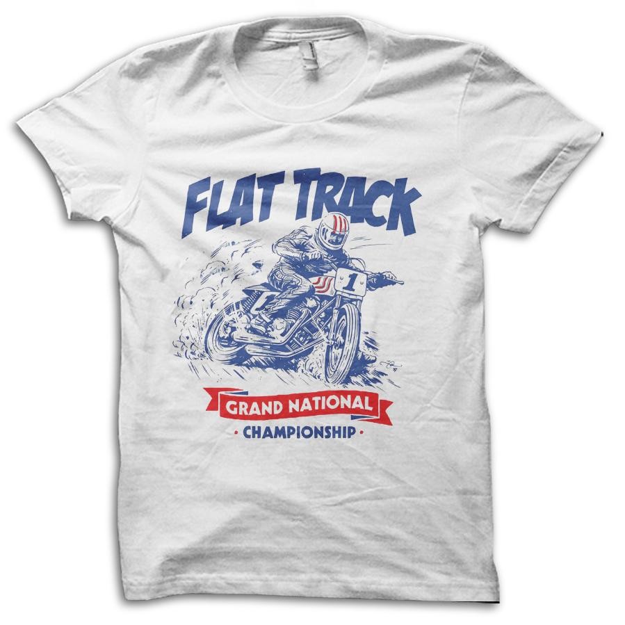 Speedway Flat Track Motorcycle Pro Grand National Vintage Motorcycle Biker