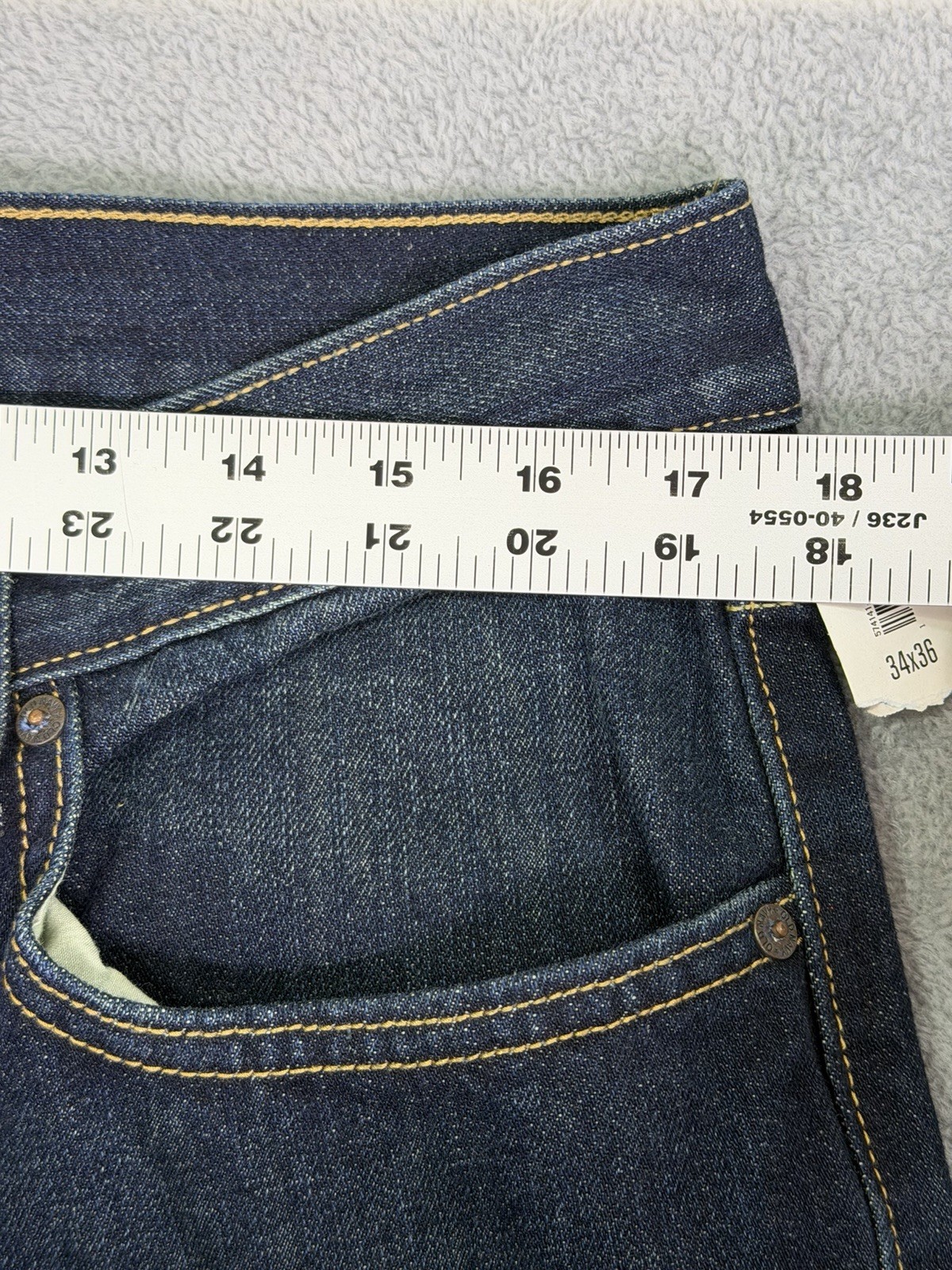 New Old Navy Jeans Mens 34×36 Blue Dark Wash Mid Rise Bootcut Regular Fit