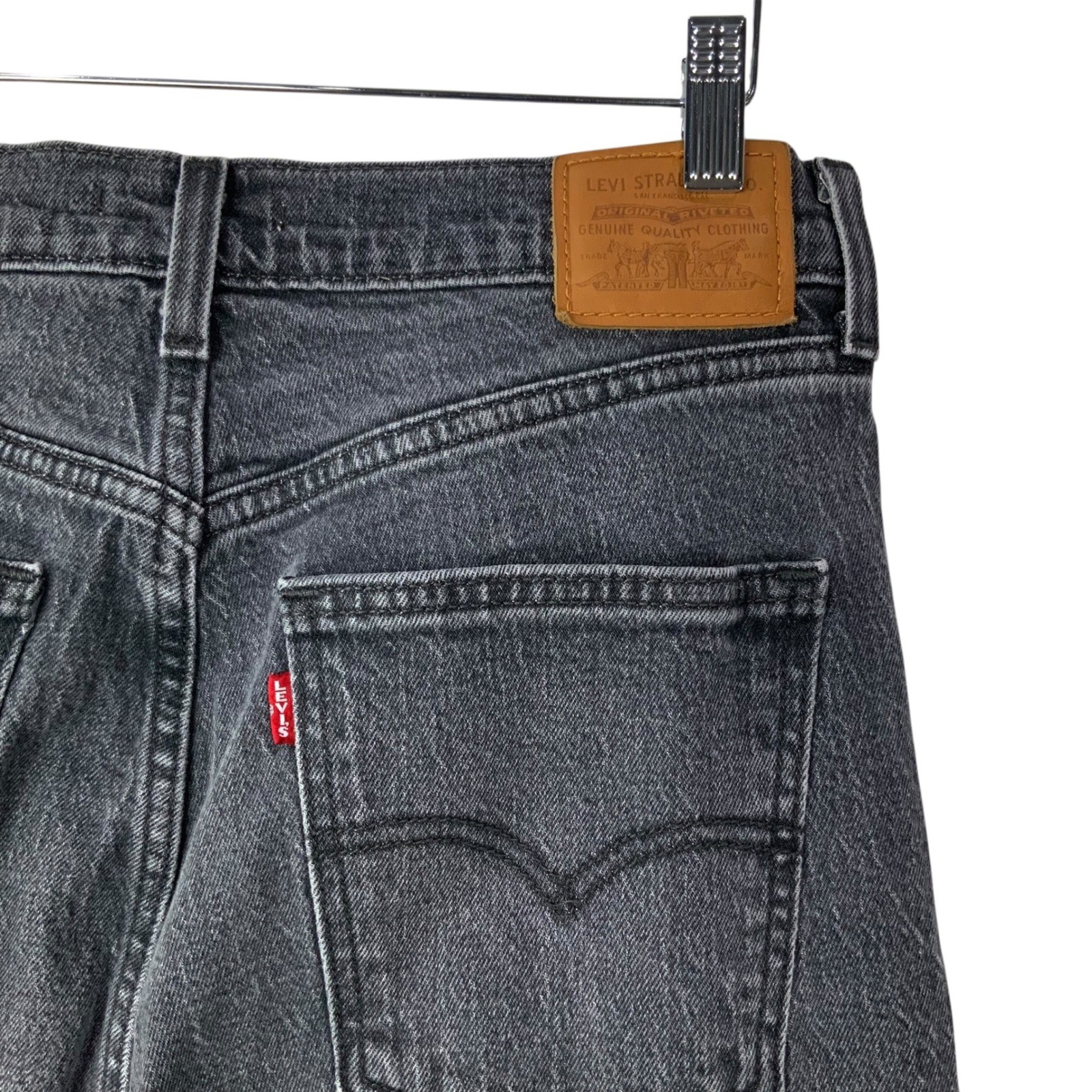 Levi’s Premium Faded Black 70s High Flare Jeans 30 Button Zip Fly Flare Leg