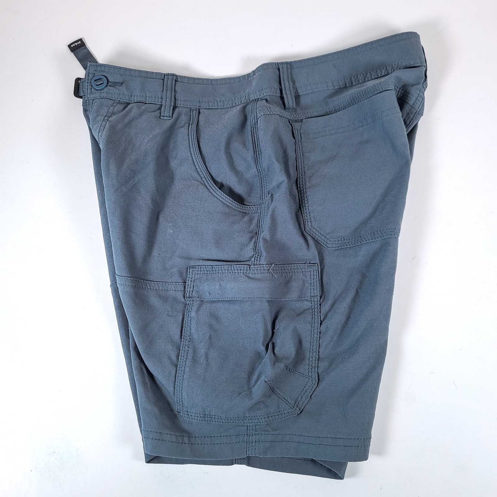 prAna Zion II Shorts Men’s 30 Blue Cargo Hiking Camping Utility Climbing Stretch