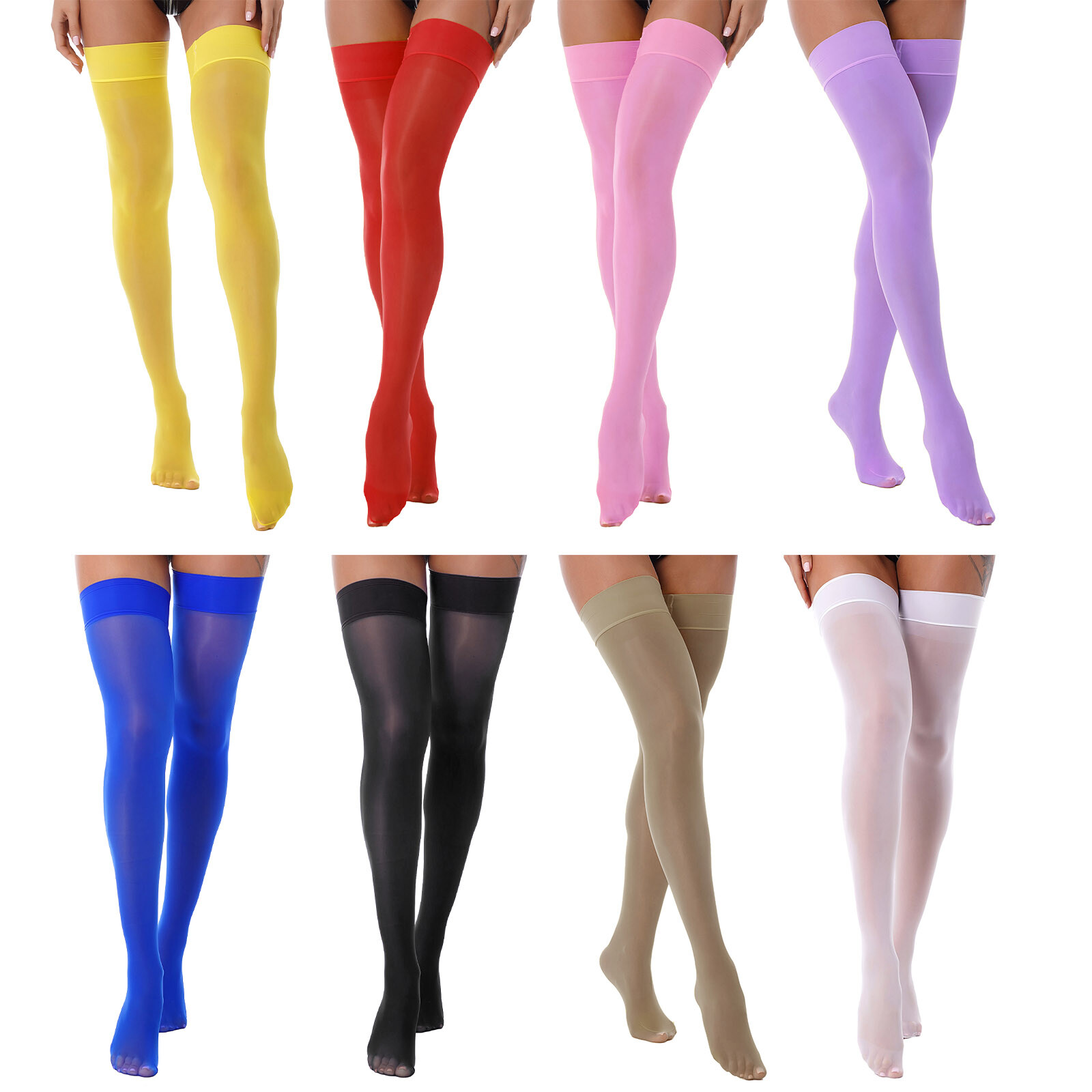 Women Stockings See-through Socks Dance Tights Fitness Clubwear Elastic Sheer