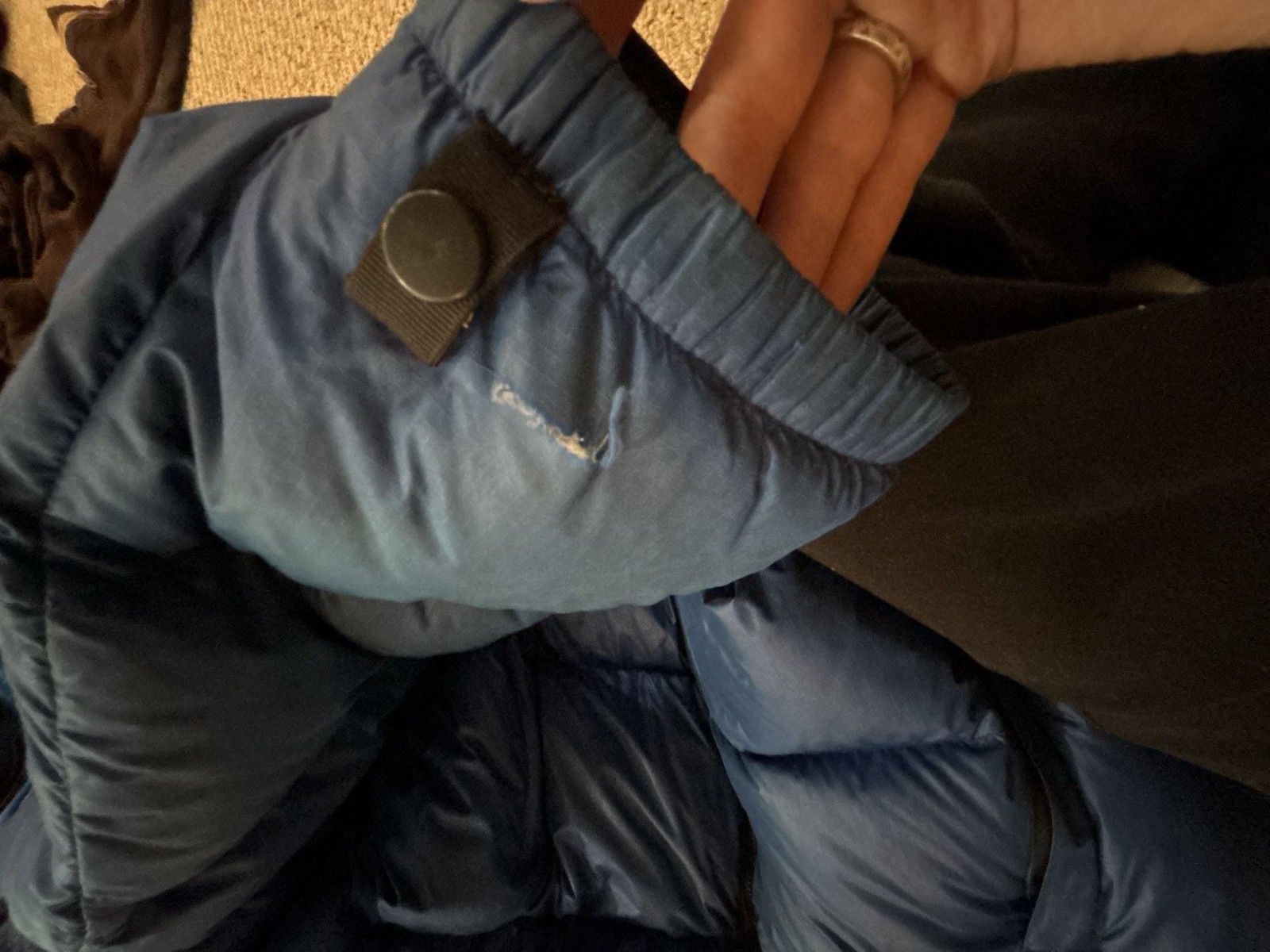 The North Face Nuptse 700 Down Puffer Jacket Blue/Black Men’s XXL
