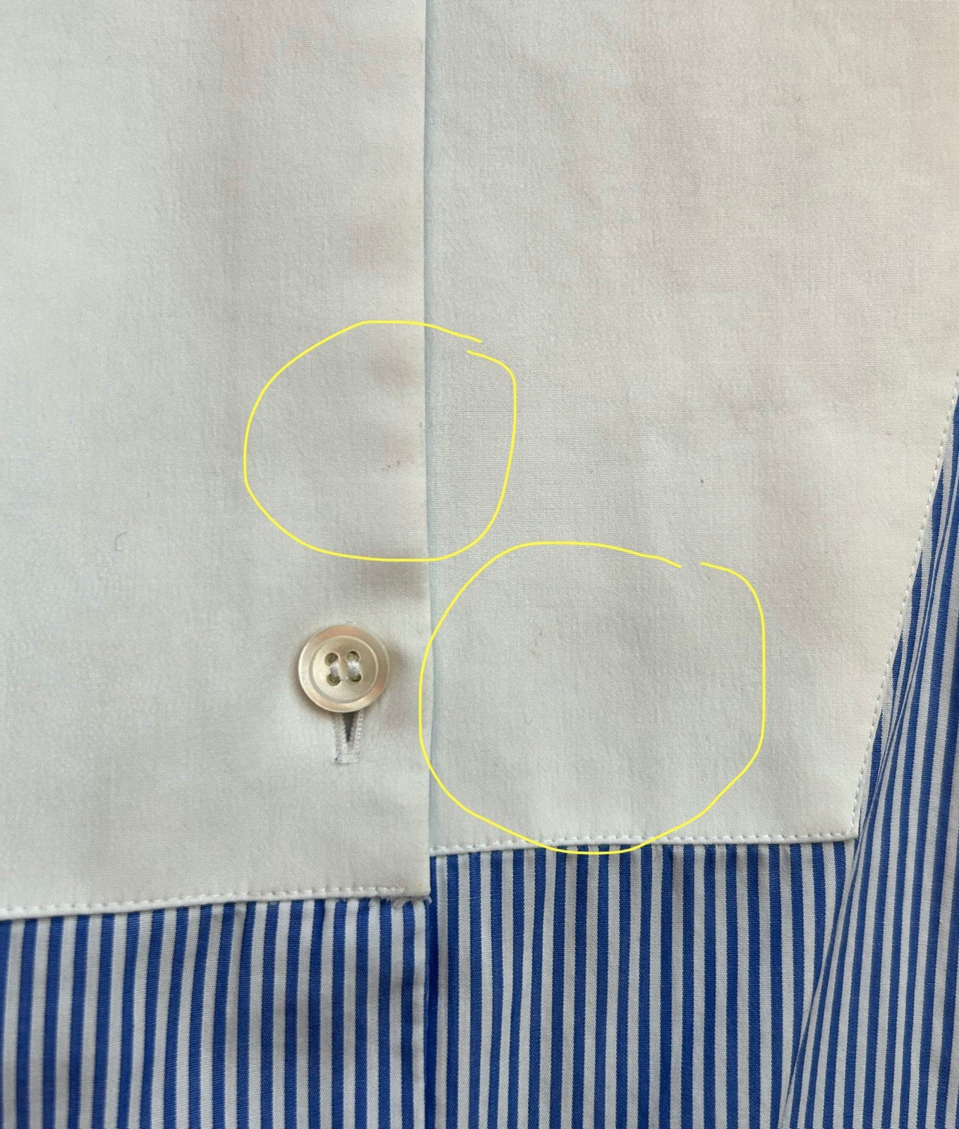 Loewe Asymmetrical Two Tone Striped Tuxedo Button-Up Shirt Size 34