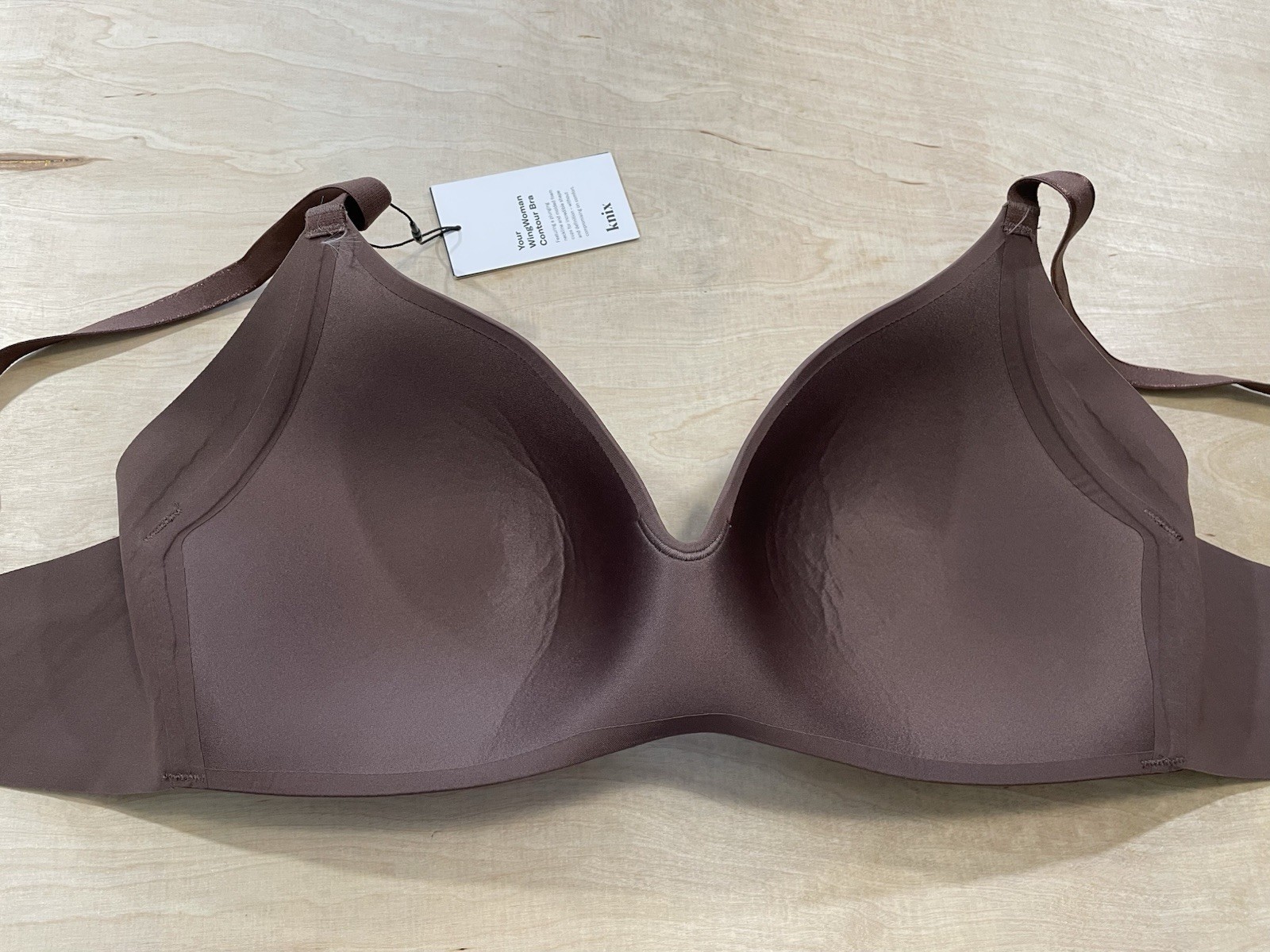 KNIX WingWoman Contour Wireless T-Shirt Bra Size 7+ Brown NWT
