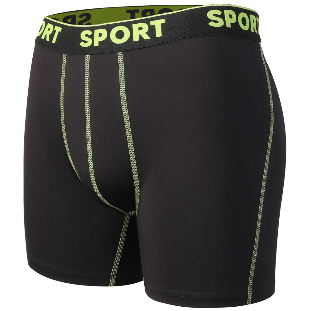 4 Pack Mens Bamboo Underwear Soft Boxer Briefs Anti Chafing Trunks Waistband Fly