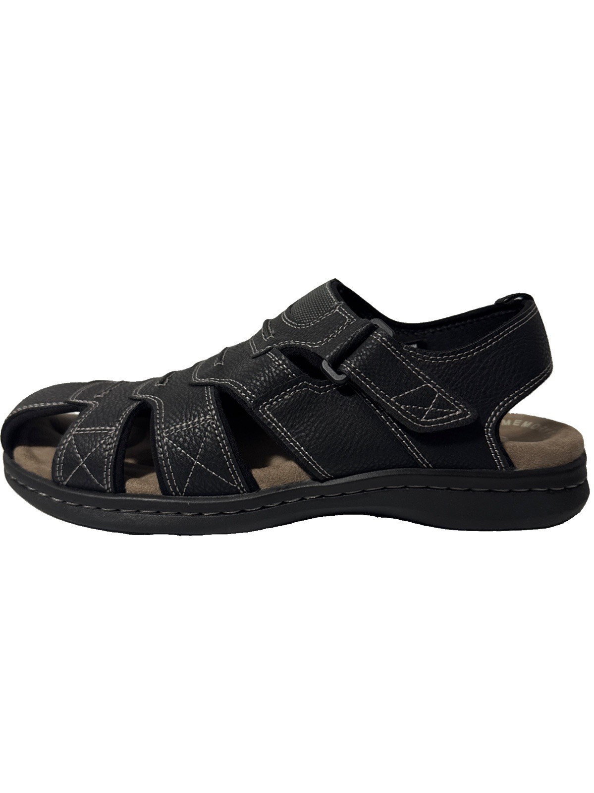 Men’s Dockers SeaRose Black Memory Foam Fusion Footbed Fisherman Sandals Sz 11