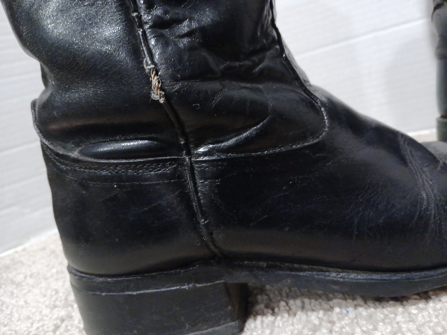 Acme Men’s Westren Work Boots Size 10 D Black Leather 453 488