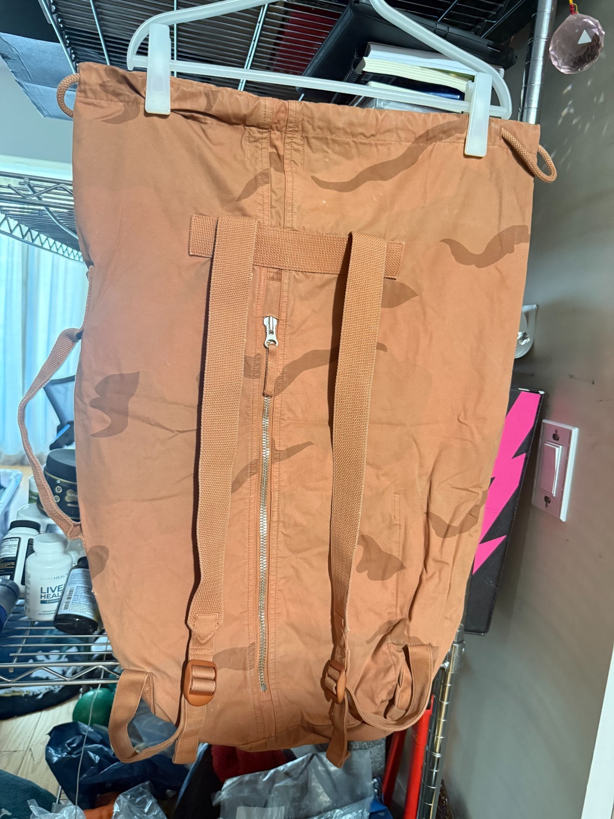 Supreme/ Stone Island Camo Backpack Coral Camo