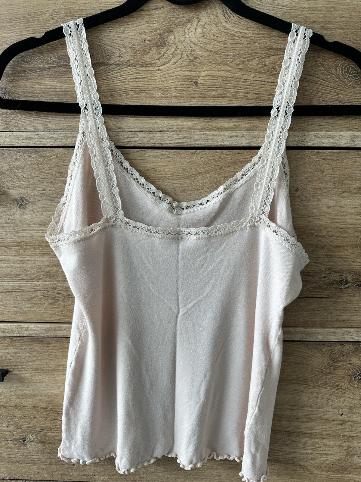 Lace-Trim Lightweight Soft Cami in Soft Blush Women’s