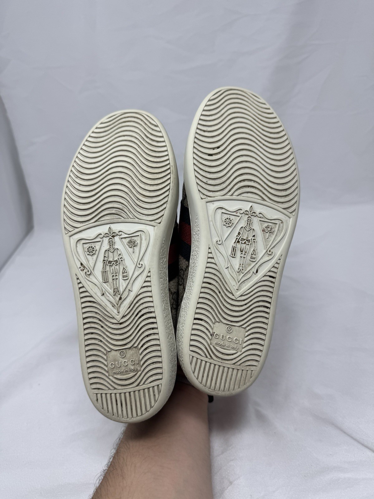 Size 35 Women’s – Ace Gucci-GG Supreme Beige/Ebony/Blue/Red – 499410 K2LH0 9768