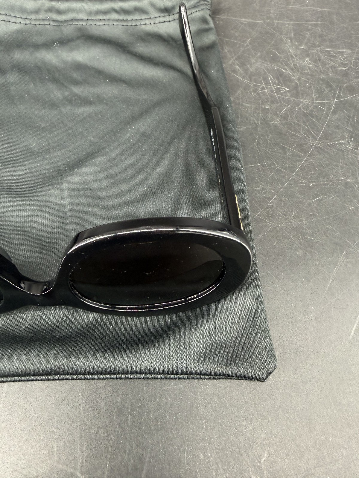Authentic Celine CL40194U 01A 52mm Oval Black Sunglasses Grey Lens Only