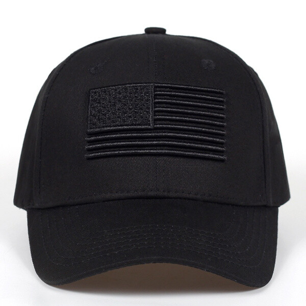 Black American Flag Embroidered Low Profile Baseball Cap US Flag Hat Adjustable