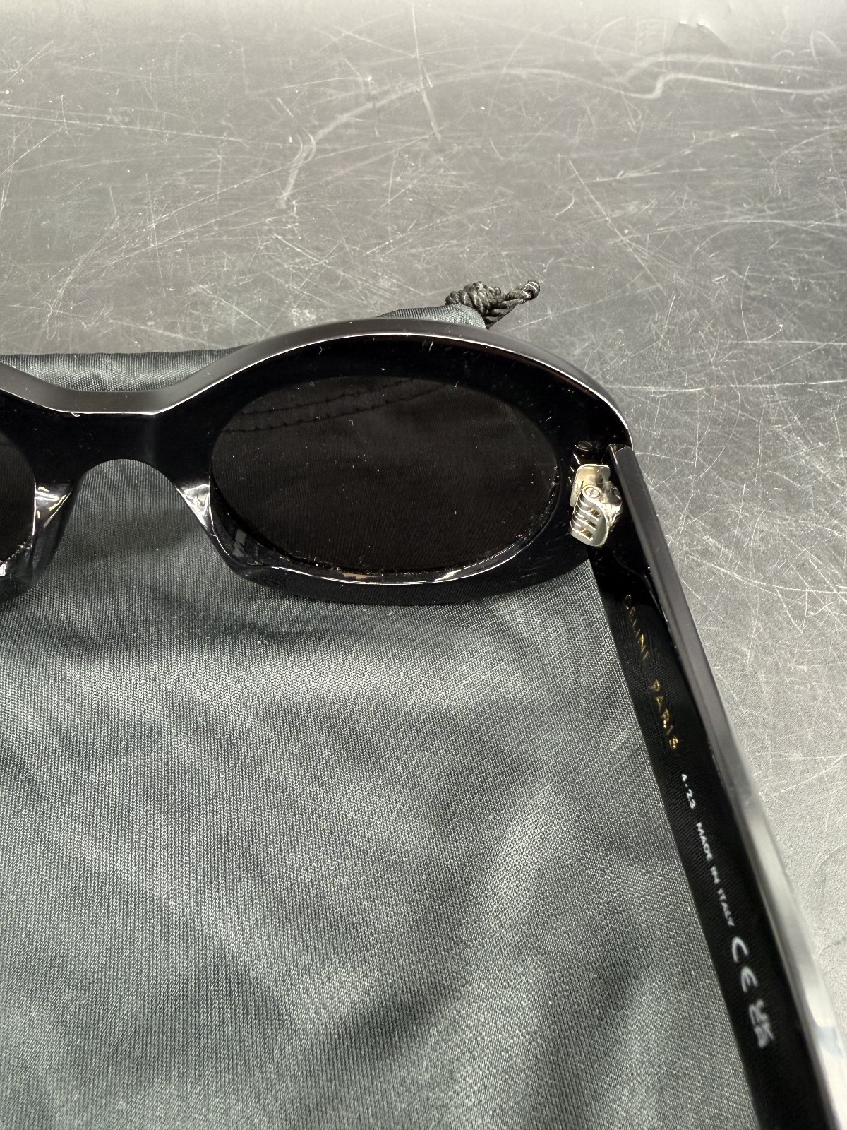Authentic Celine CL40194U 01A 52mm Oval Black Sunglasses Grey Lens Only