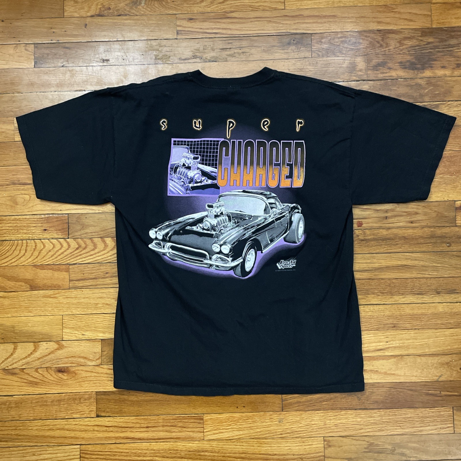 90’s Vintage Classic Cars Super Charged Hot Rods Graphic T Shirt Size XL Used