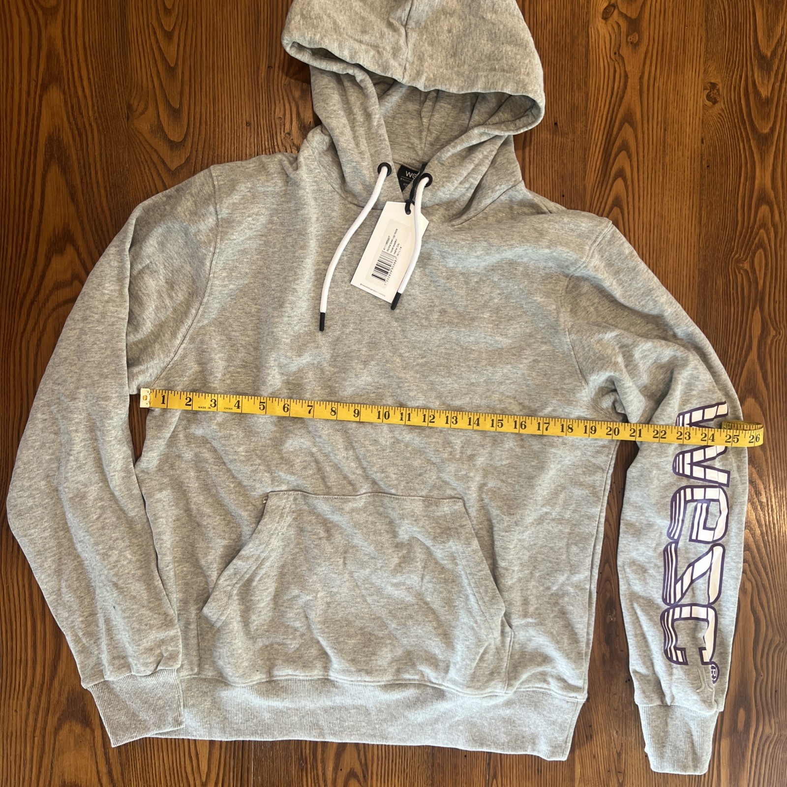 New WESC Grey 90s Mike Speed Logo Hoodie NWT