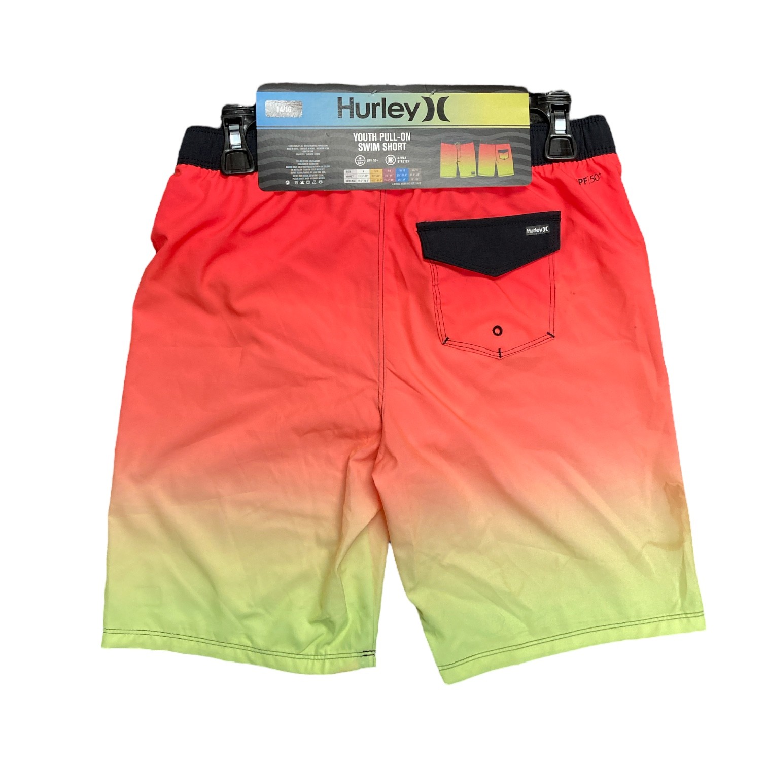 Hurley Boy’s UPF50+ Drawstring Waist Pull On Swim Short