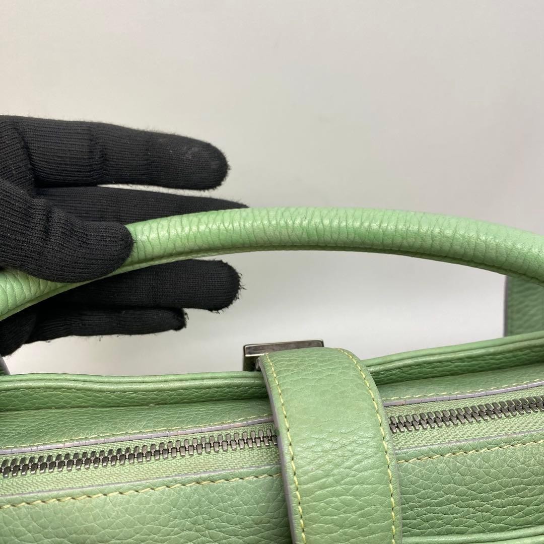 LOEWE Cenda Tote Bag Leather Handbag Green 11.4in x 9.1in x 4.3in Shoulder Bag