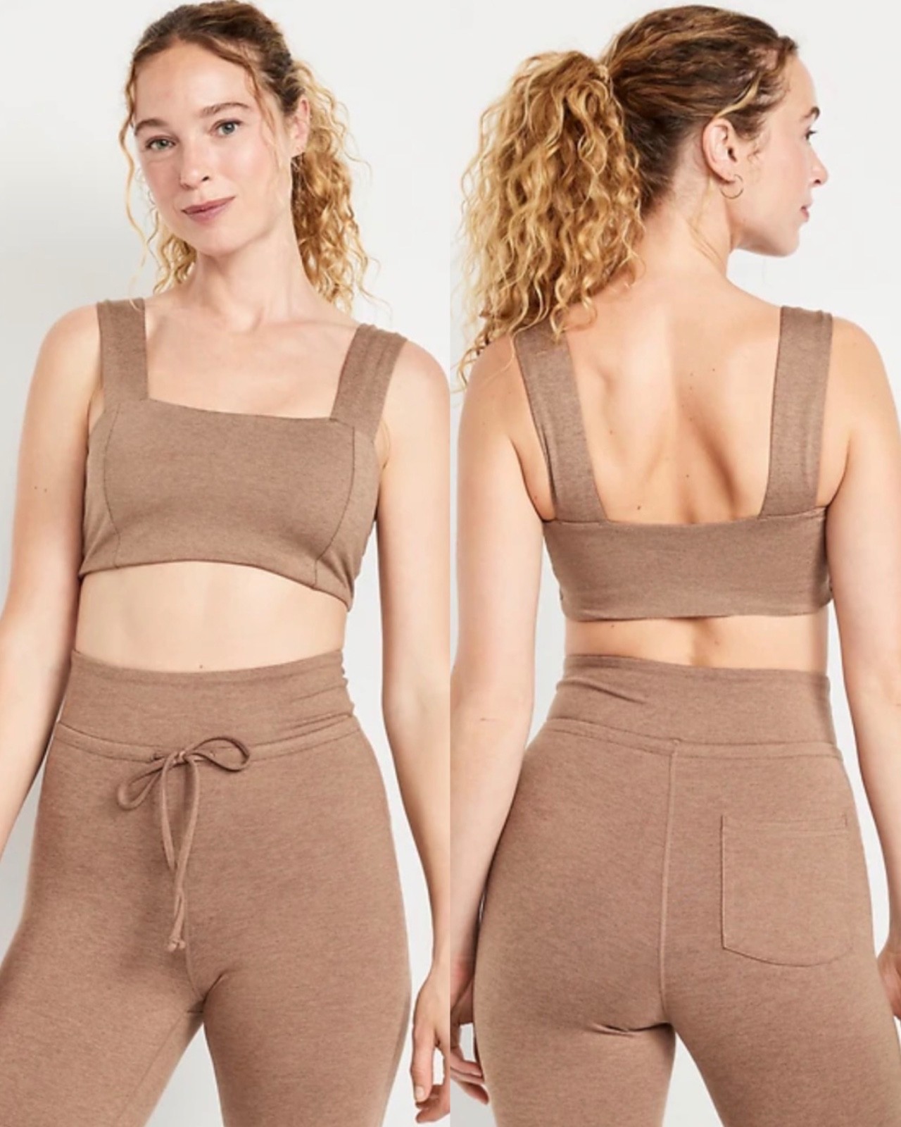 Old Navy Light Support CloudComfy Bandeau Sports Bra Driftwood Size XS S M 2X