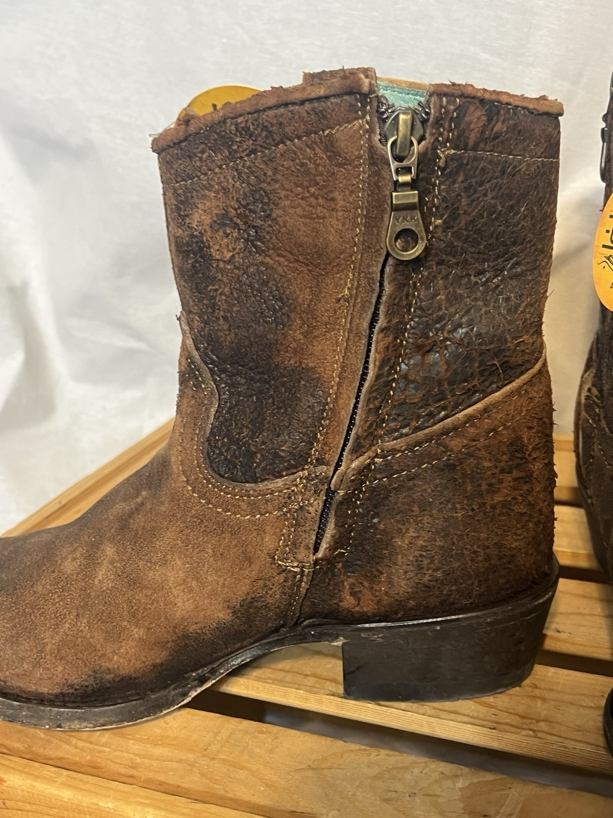 #8223. NEW! Corral Women’s Brown Rough-Out Western Bootie. Size 6