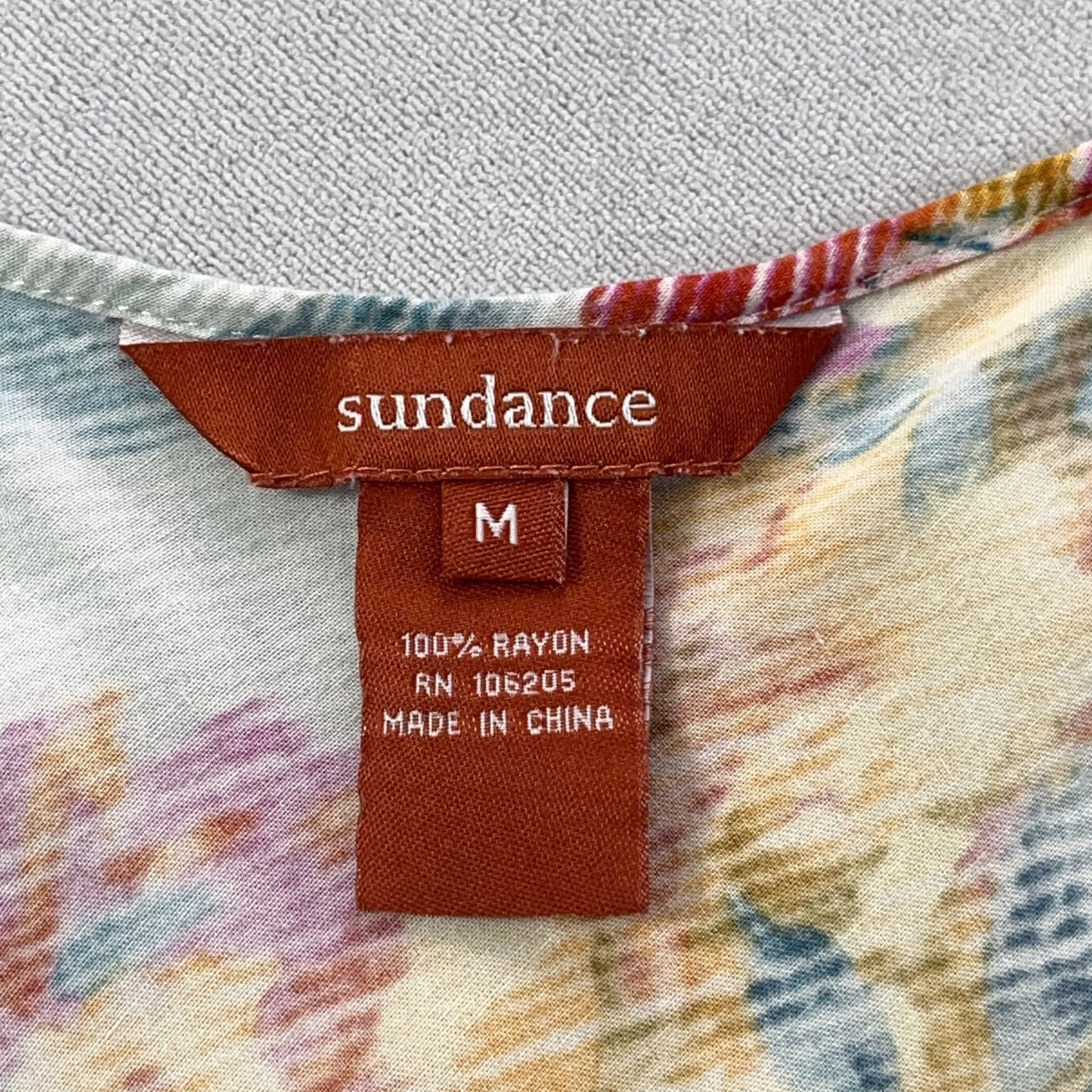 Sundance Maxi Dress Medium Light Blue Floral Rayon Sleeveless Boho Cottagecore