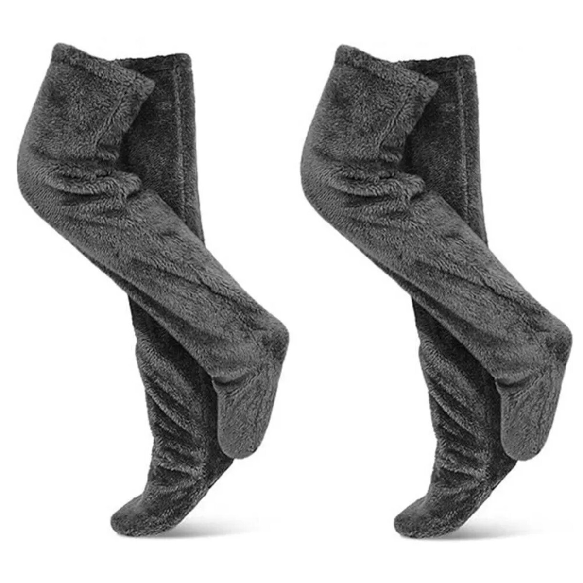 Legs Socks Over Knee High Fuzzy Plush Slipper Stockings Furry Long Leg Warmers