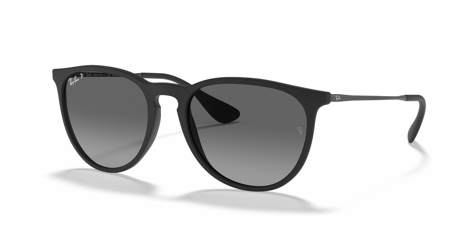 Ray-Ban Erika Black Rubber/Grey Gradient Grey Polarized 54 mm Sunglasses RB4171