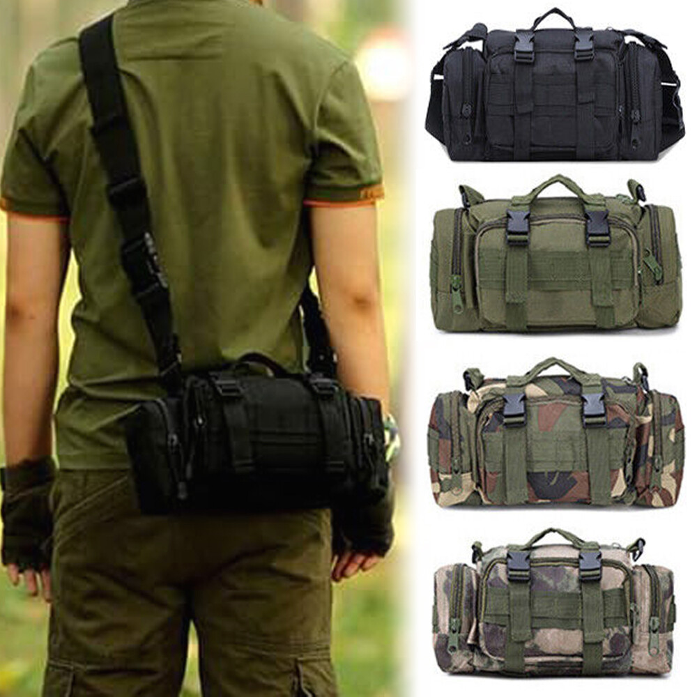14” Small Molle Sports Duffle Gym Sling Travel Bag Tactical Military Range Bag