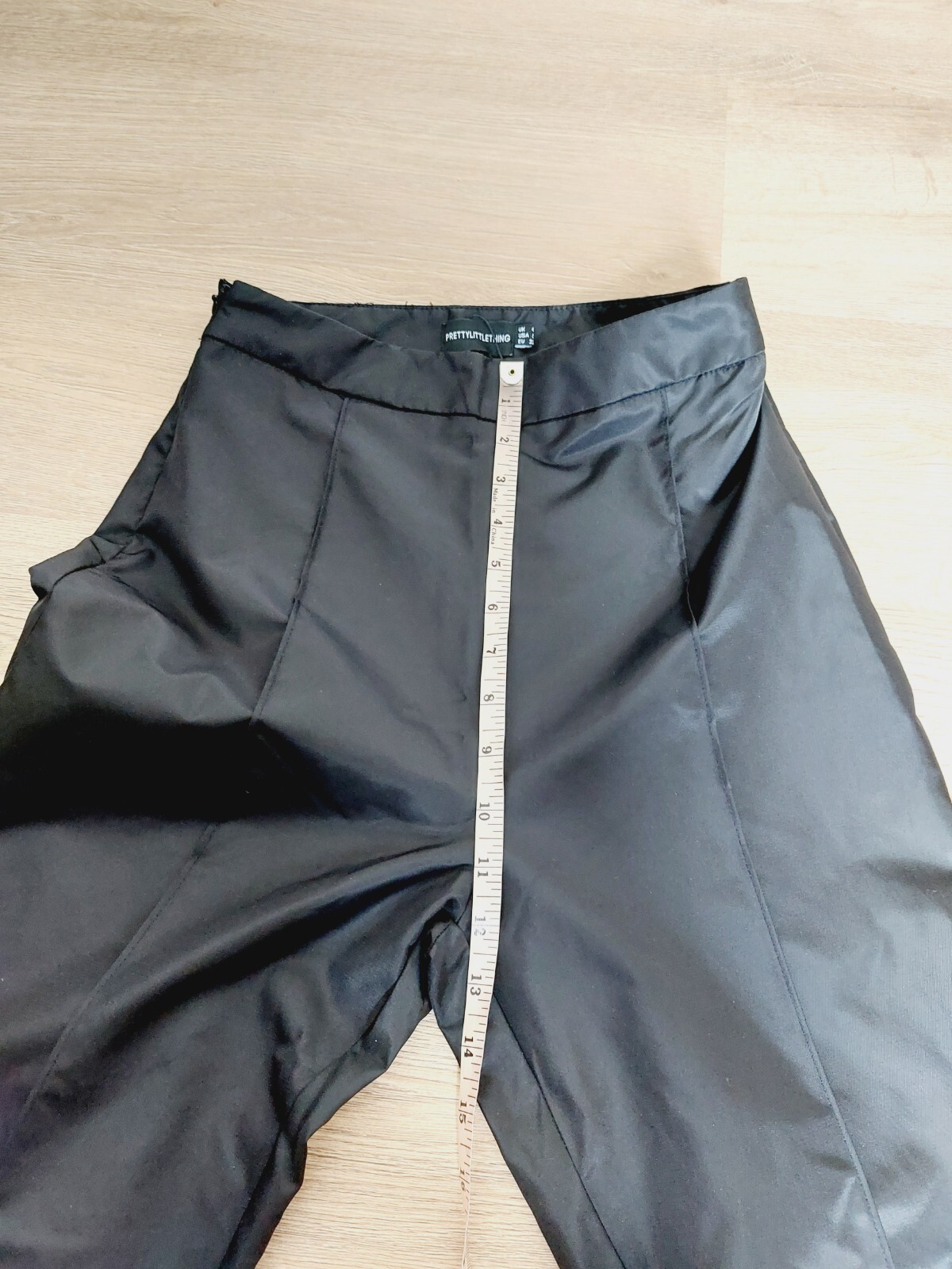 NEW/PRETTY LITTLE THING/WOMEN’S/SZ.0/BLACK/100%POLYAMIDE/HI RISE/WIDE LEG/