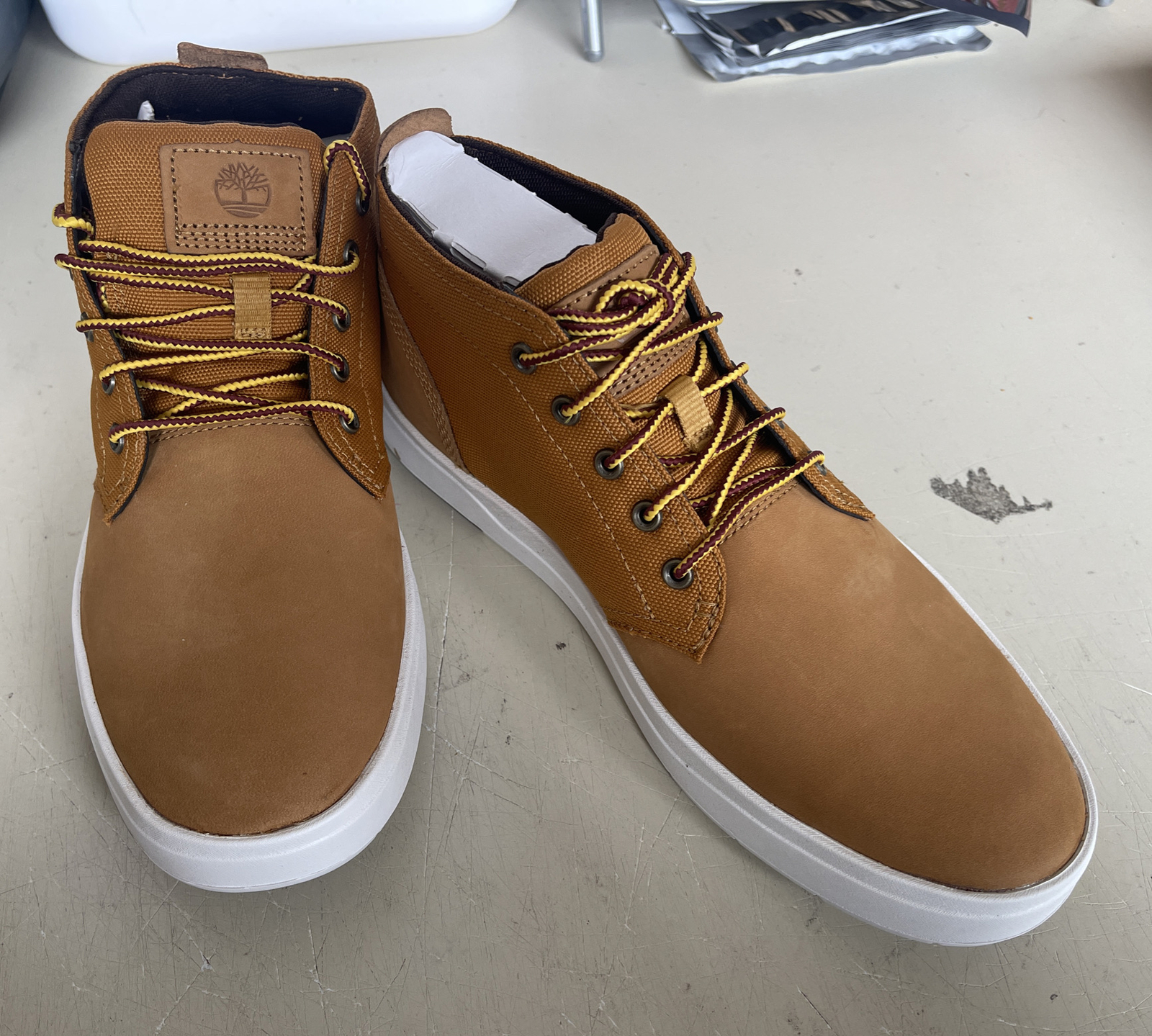 PICK SIZE/COLOR – Timberland Mens Davis Square Leather Fabric Chukka